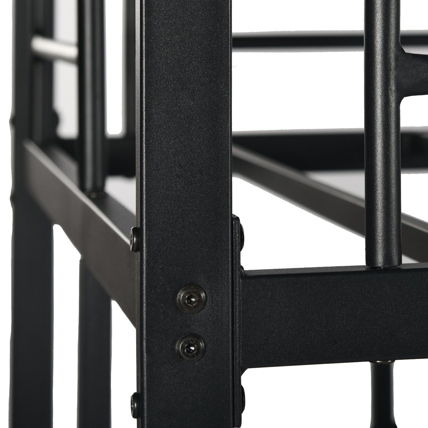 Twin Loft Bed with Desk and Bookcase Black - ESOFEA