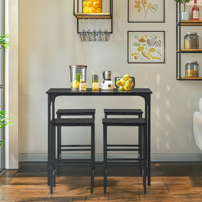 Dining Table With Bench With Black Marble -FAIRMAN ST