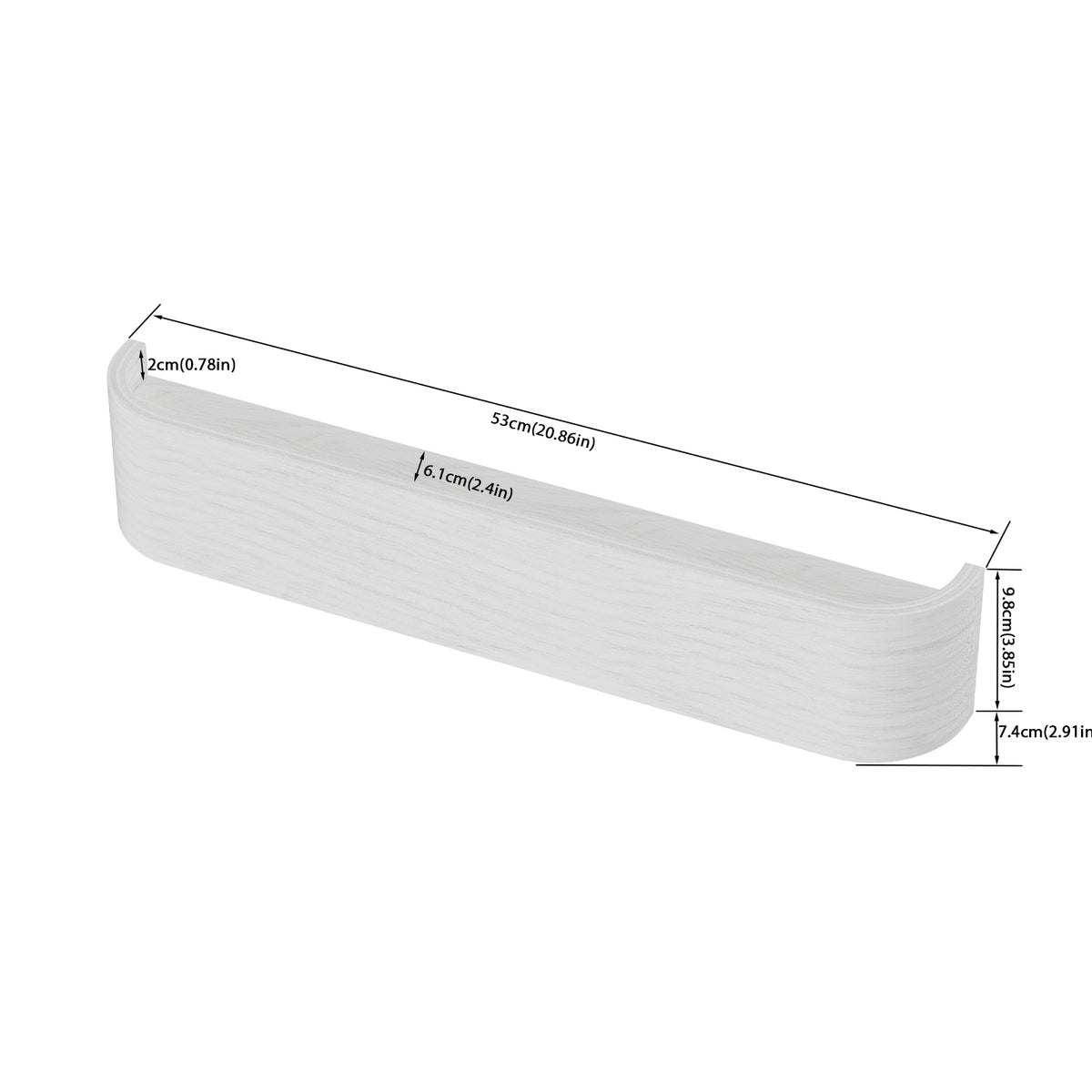 Modern Wall Mounted Coat Rack with Hidden Wall Hooks-White