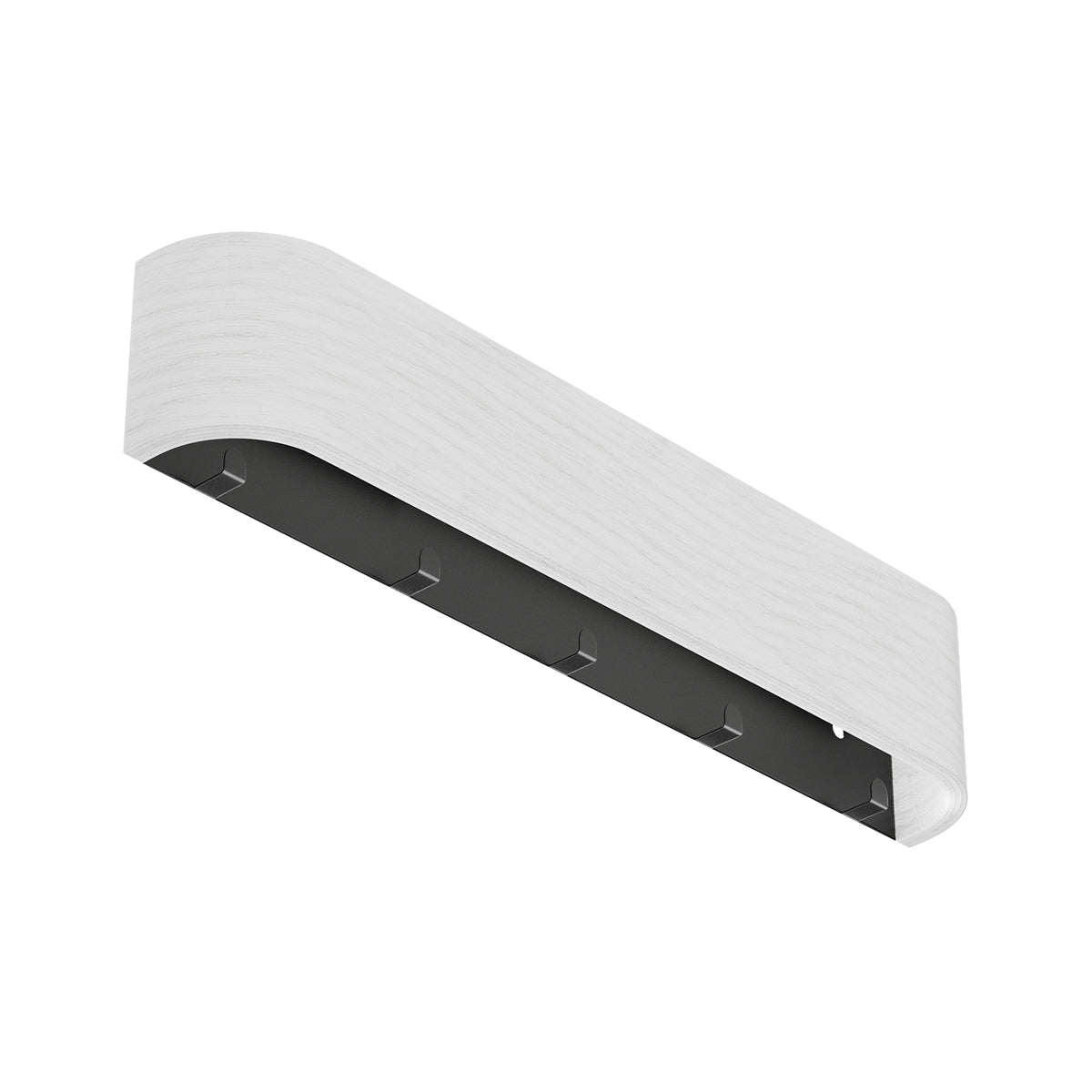 Modern Wall Mounted Coat Rack with Hidden Wall Hooks-White