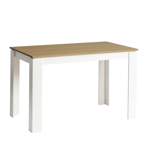 FELTON Wooden Rectangular Dining Table with 120cm - White