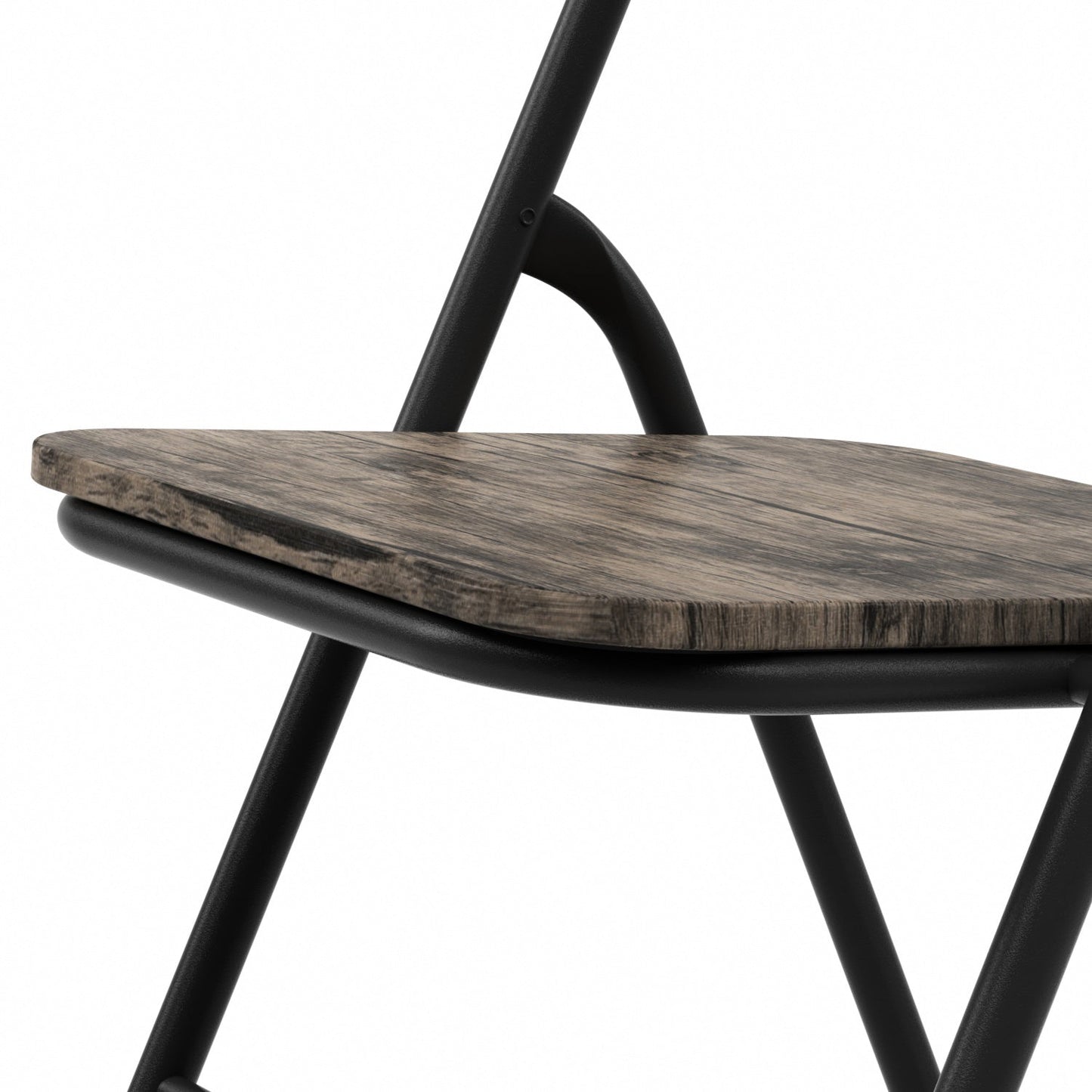 FERN Stackable Folding Chairs Set of 2 - Wood/Light Oak Grain