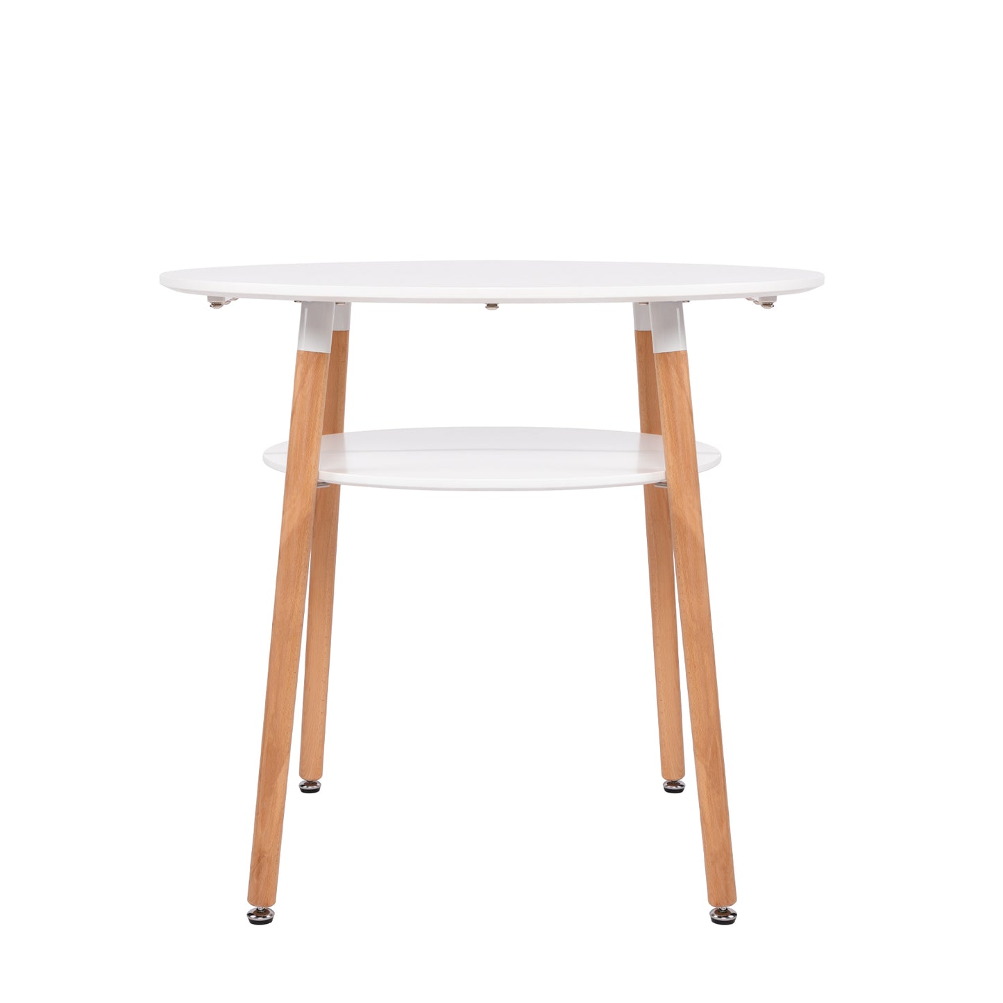 2-Layer Round Coffee Table White-FULLER