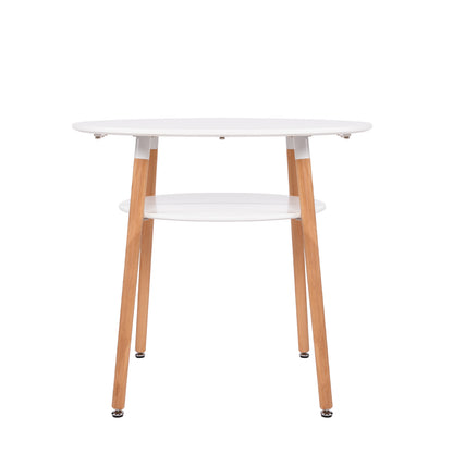 2-Layer Round Coffee Table White-FULLER