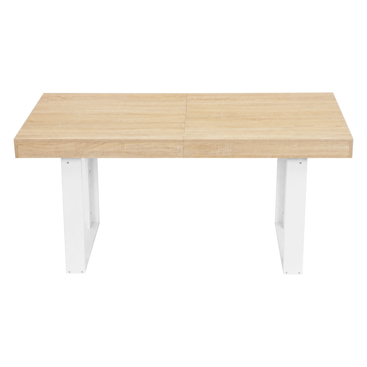 Extendable Rectangular Dining Table, 160-200cm Long - Wood and White