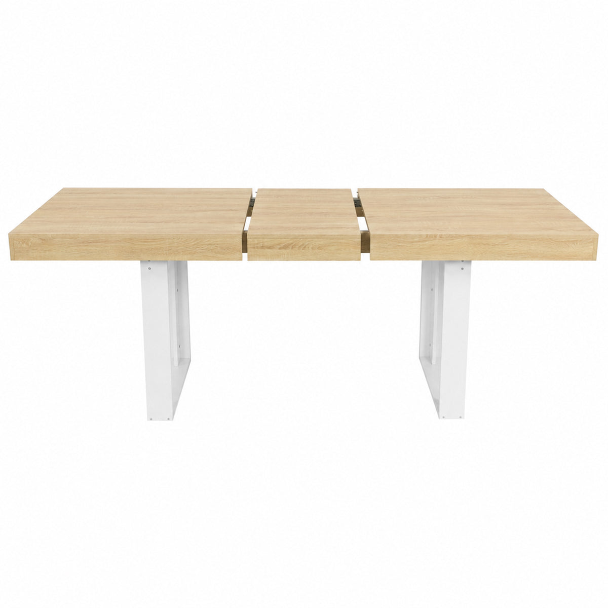 Extendable Rectangular Dining Table, 160-200cm Long - Wood and White