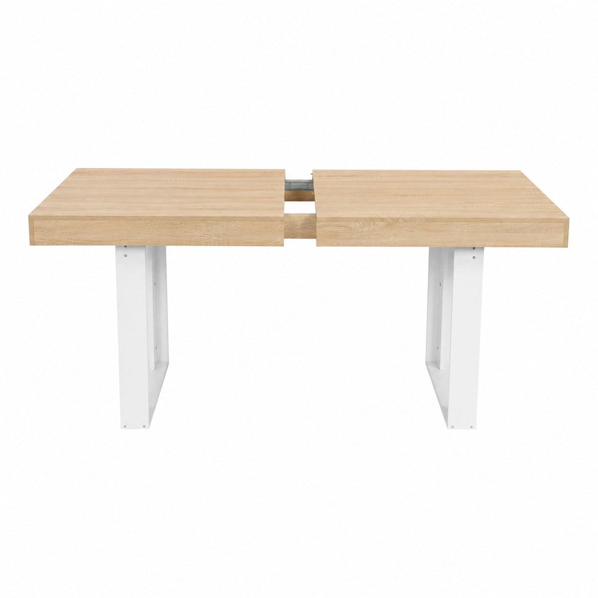 Extendable Rectangular Dining Table, 160-200cm Long - Wood and White