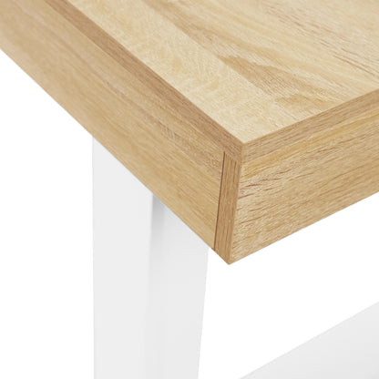 Extendable Rectangular Dining Table, 160-200cm Long - Wood and White