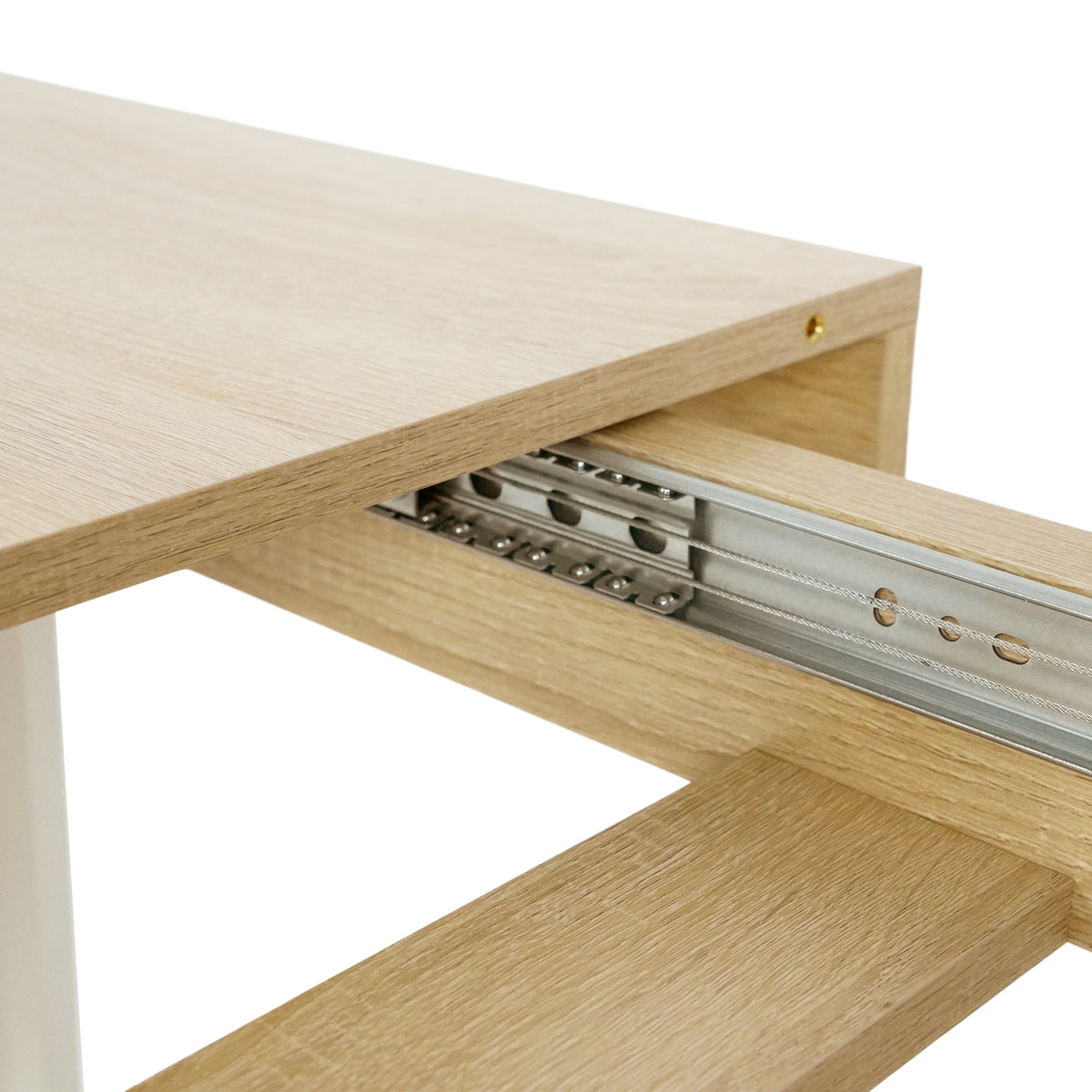 Extendable Rectangular Dining Table, 160-200cm Long - Wood and White