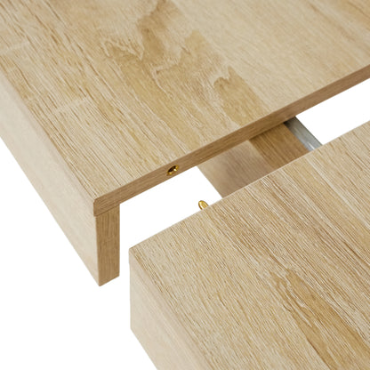 Extendable Rectangular Dining Table, 160-200cm Long - Wood and White