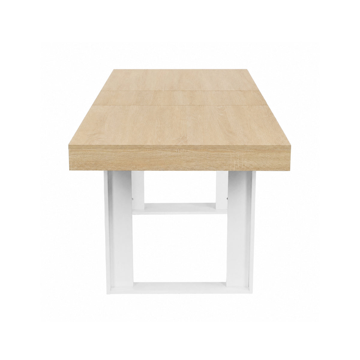 Extendable Rectangular Dining Table, 160-200cm Long - Wood and White