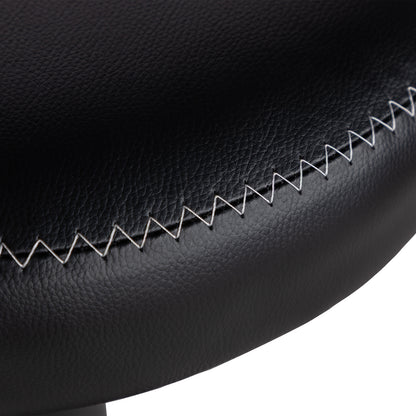 HAZLET Modern Adjustable Bar Stools with Footrests Set of 2- Black