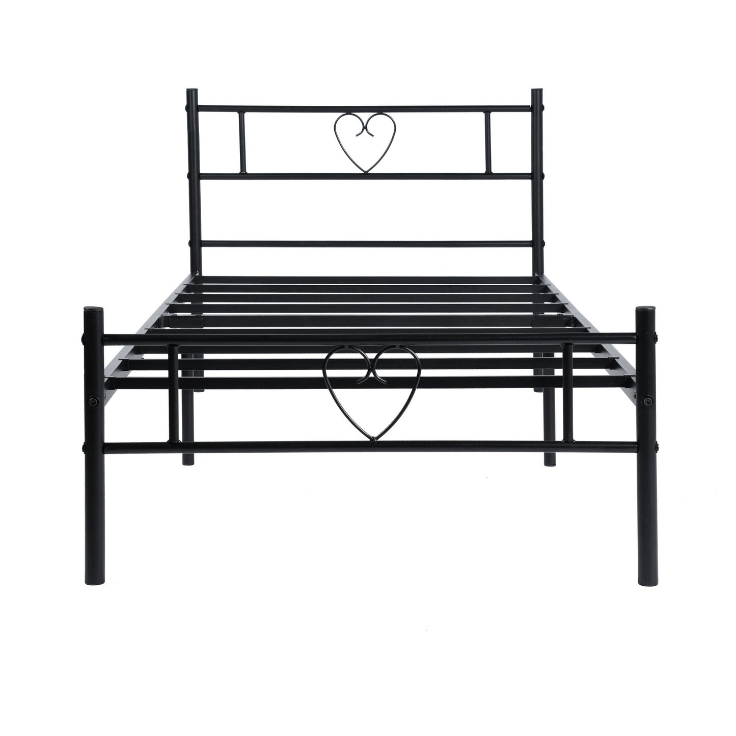 HEART Black Metal Heart-shaped Bed