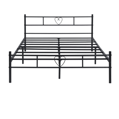 HEART Black Metal Heart-shaped Bed