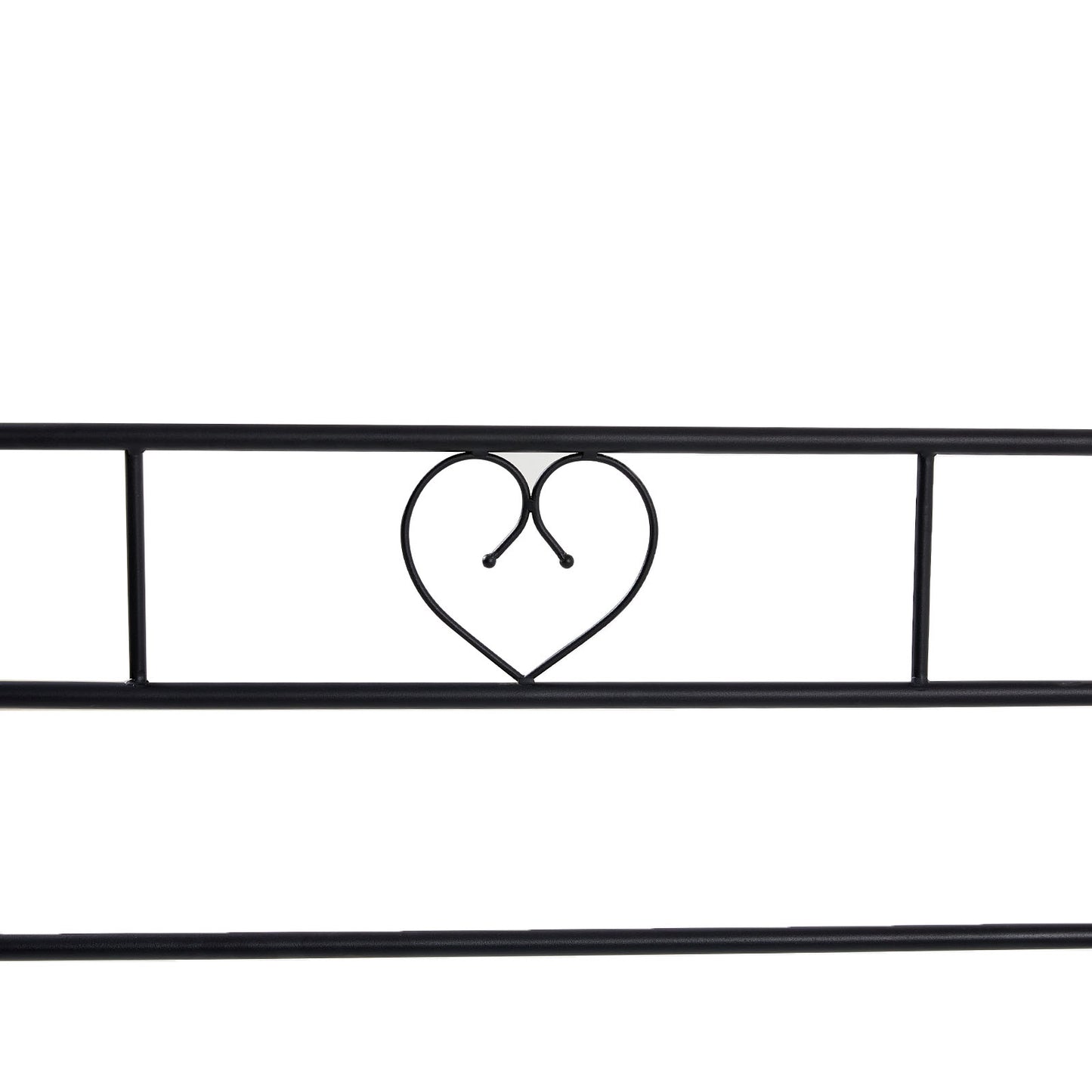 HERB Black Heart Shaped Metal Bed