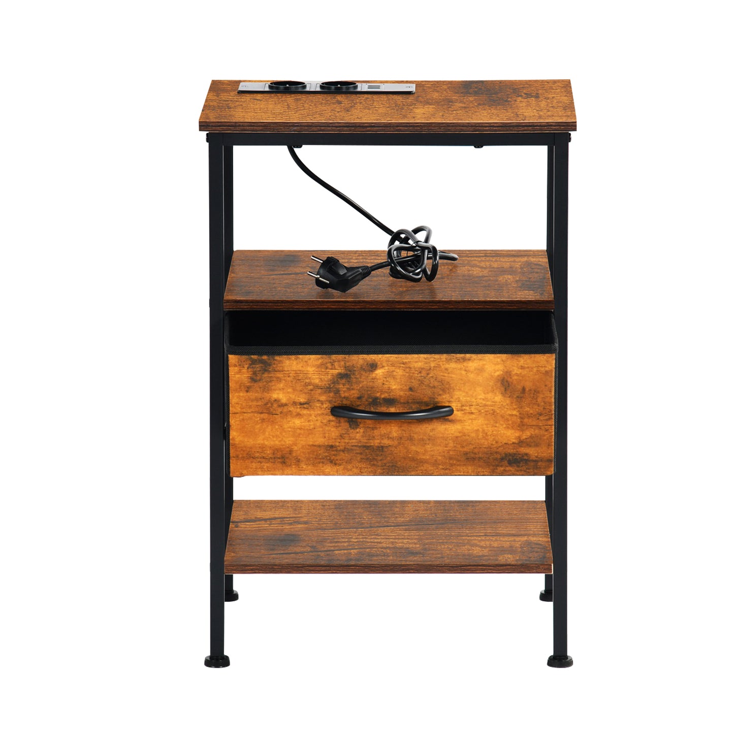 Small Side Table 40cm with Iron Legs-Fire color-HINES