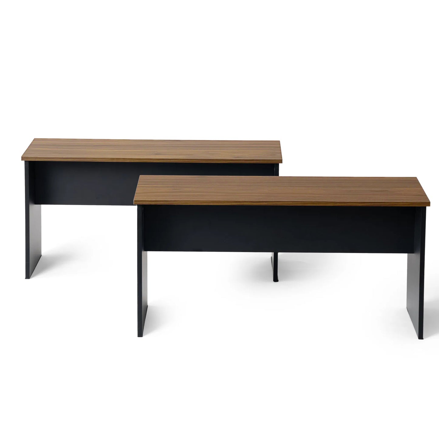 Dining Long Bench Long with 90cm Set of 2 - OAK/White/Black-HYBLA