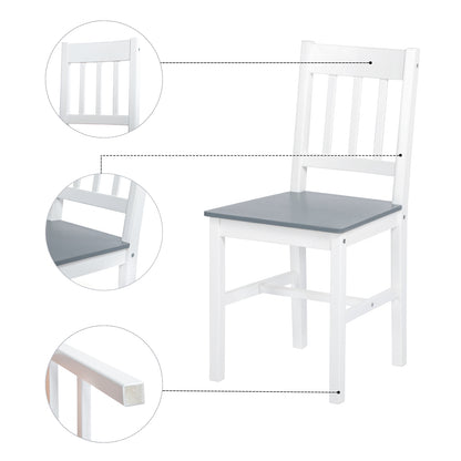 JOEL Square Dining Set -White and Gray