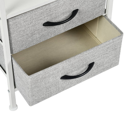 Storage Side Table 40cm with Iron Legs-White-JENA