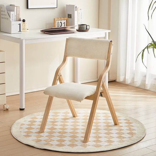KENT Upholstered Burlap Stackable Folding Chair - Beige/Gray/Grass Green
