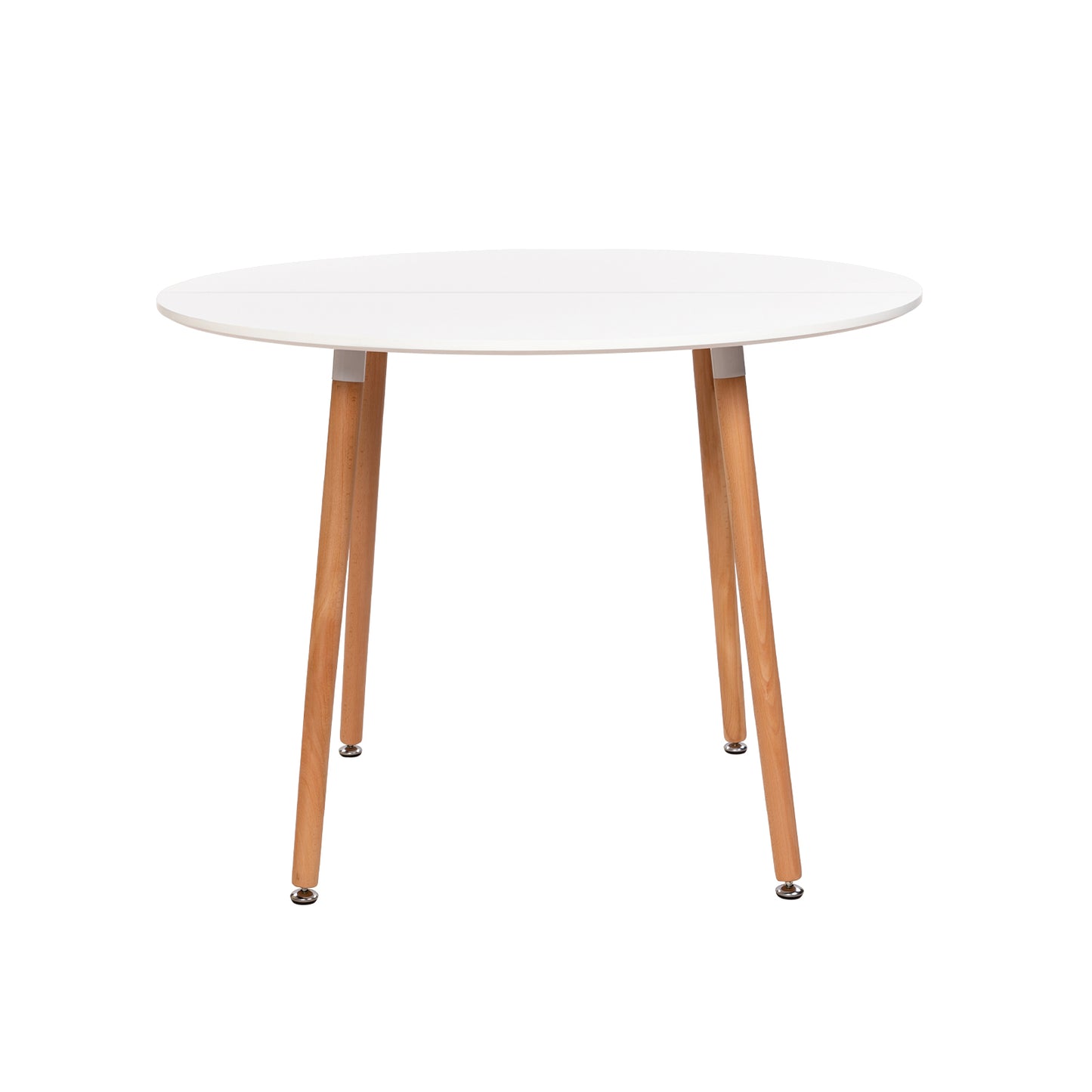 Round Dining Table 100cm with 4 Legs - White