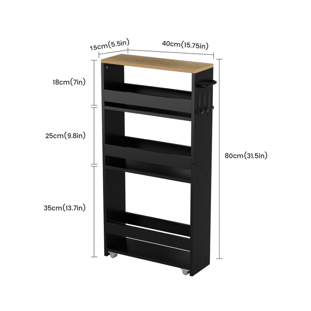 Narrow Drag-on Spice Rack, 4 Layers - LAMKIN
