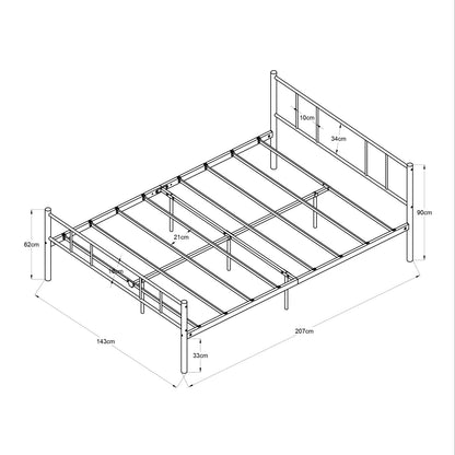 LEGEND Metal Bed Frame Multi Size