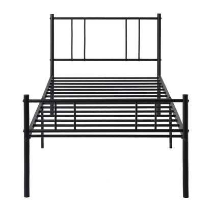 LOCARNO Metal Bed 90x190 cm Set of 2 - Black