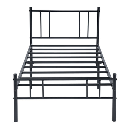 LOCARNO Metal Bed 90x190 cm Set of 2 - Black