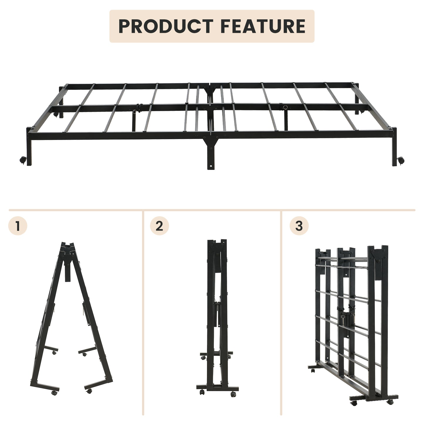 LOWELL Double Folding Bed Frame