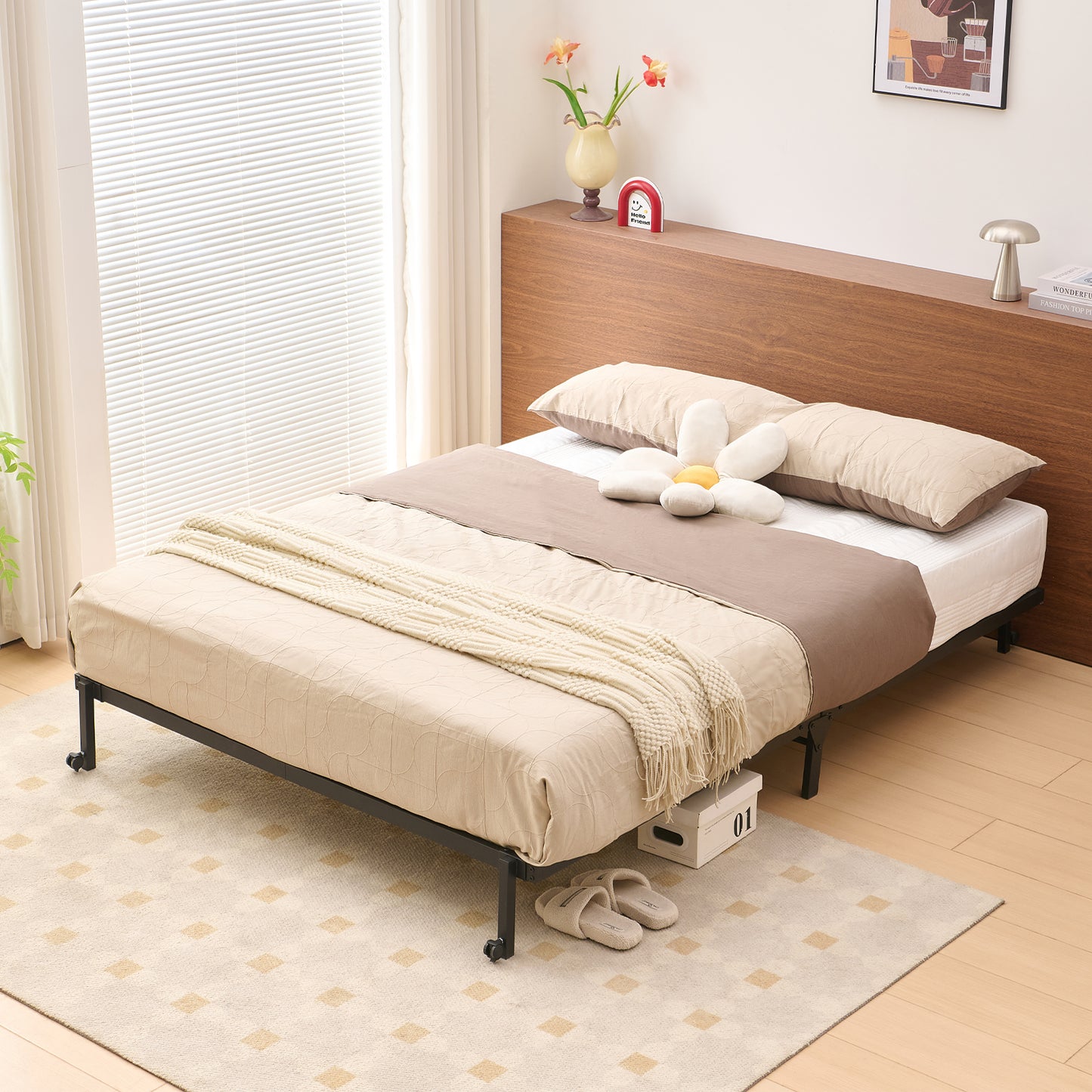 LOWELL Double Folding Bed Frame