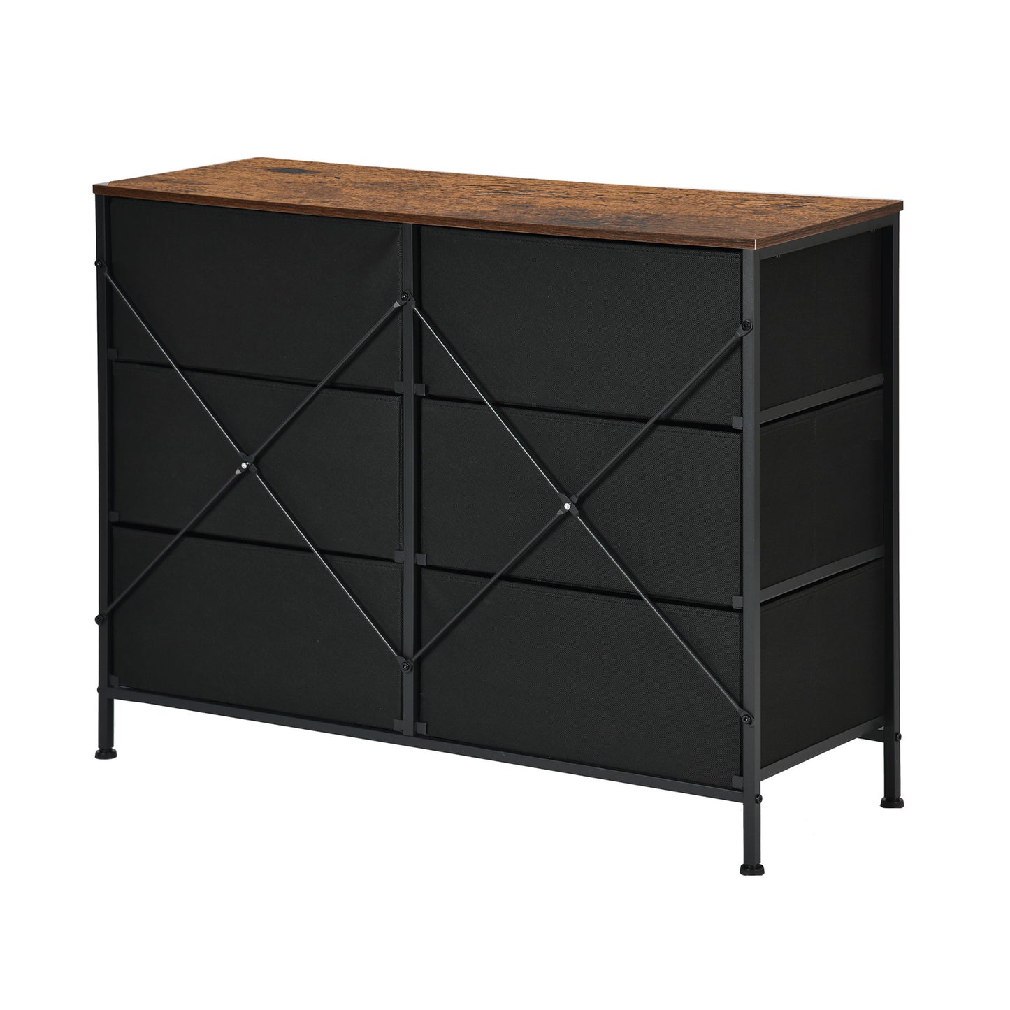 Storage Cabinet 97cm with Iron Legs-Fire color-LOYD