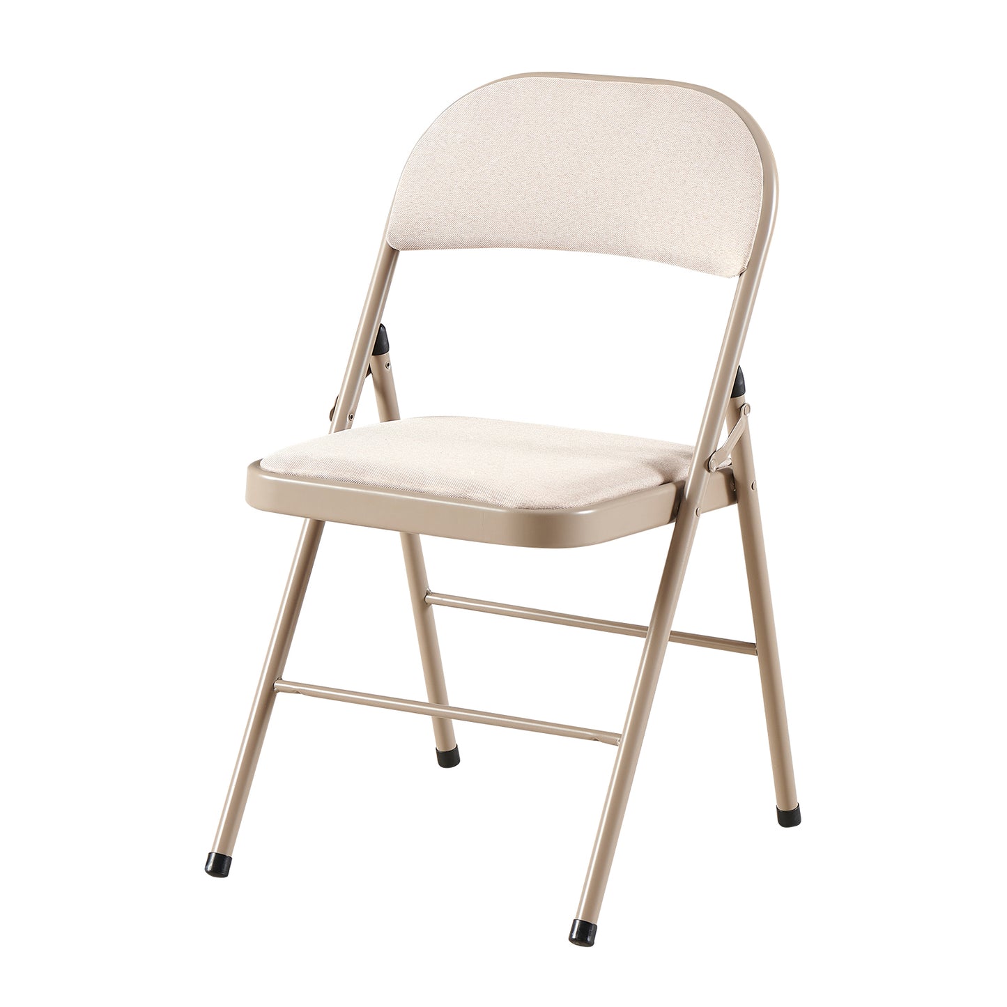 Linen Stackable Foldable Chairs (Set of 4) -Beige -FAIR