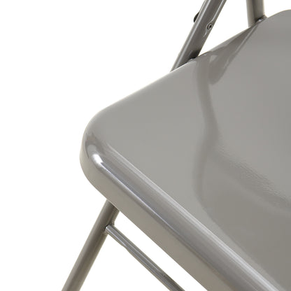 FAIR Stackable Folding Chair Set (Set of 4) - Gray/Kakhi