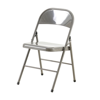 FAIR Stackable Folding Chair Set (Set of 4) - Gray/Kakhi