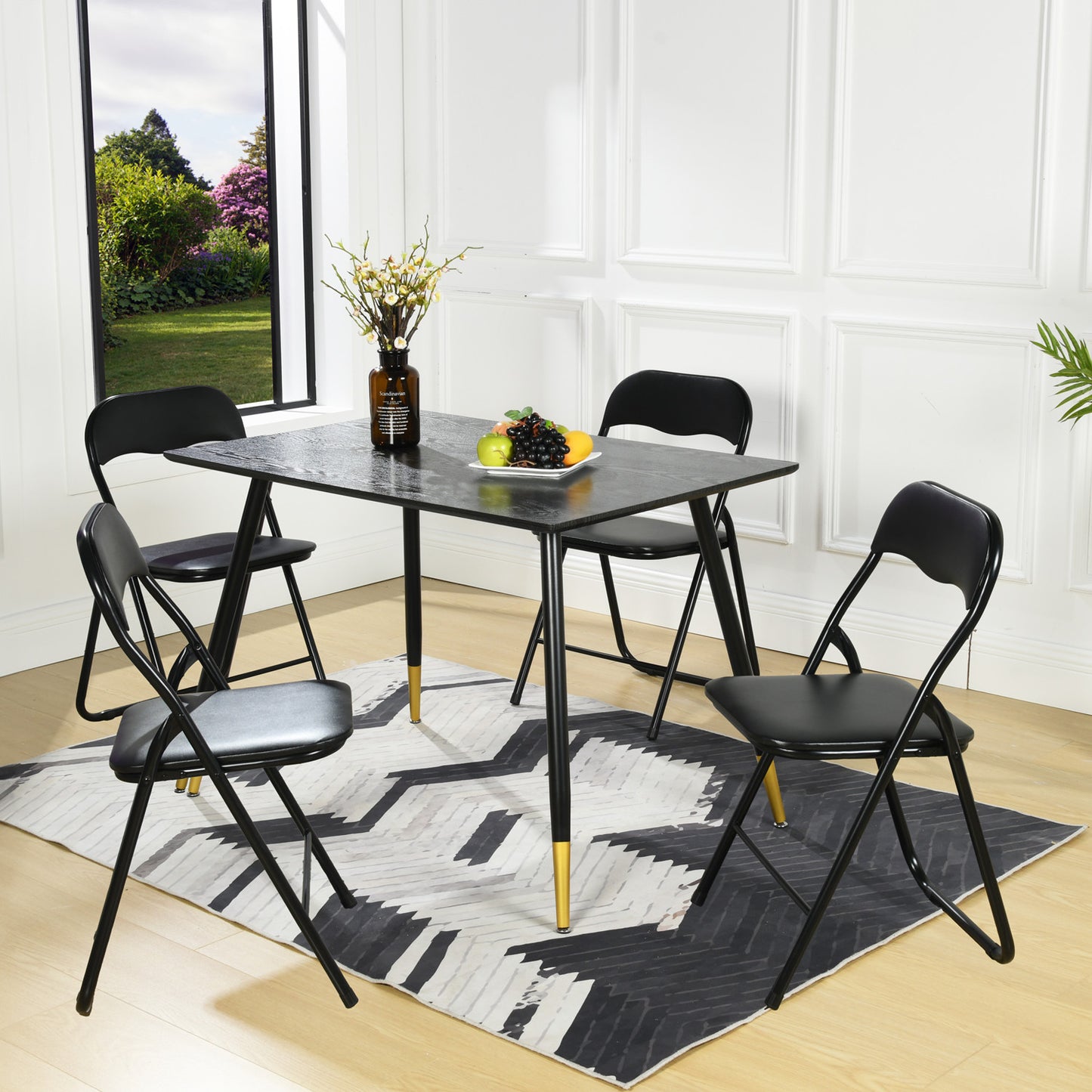 MANGO Padded Stackable Folding Chairs Set of 2/4/6