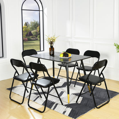 MANGO Padded Stackable Folding Chairs Set of 2/4/6