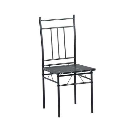 MARBURY Dining Set With 4-Person-Black Marble