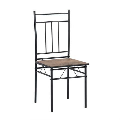 MARBURY Dining Set With 4-Person-Black Wood Grain