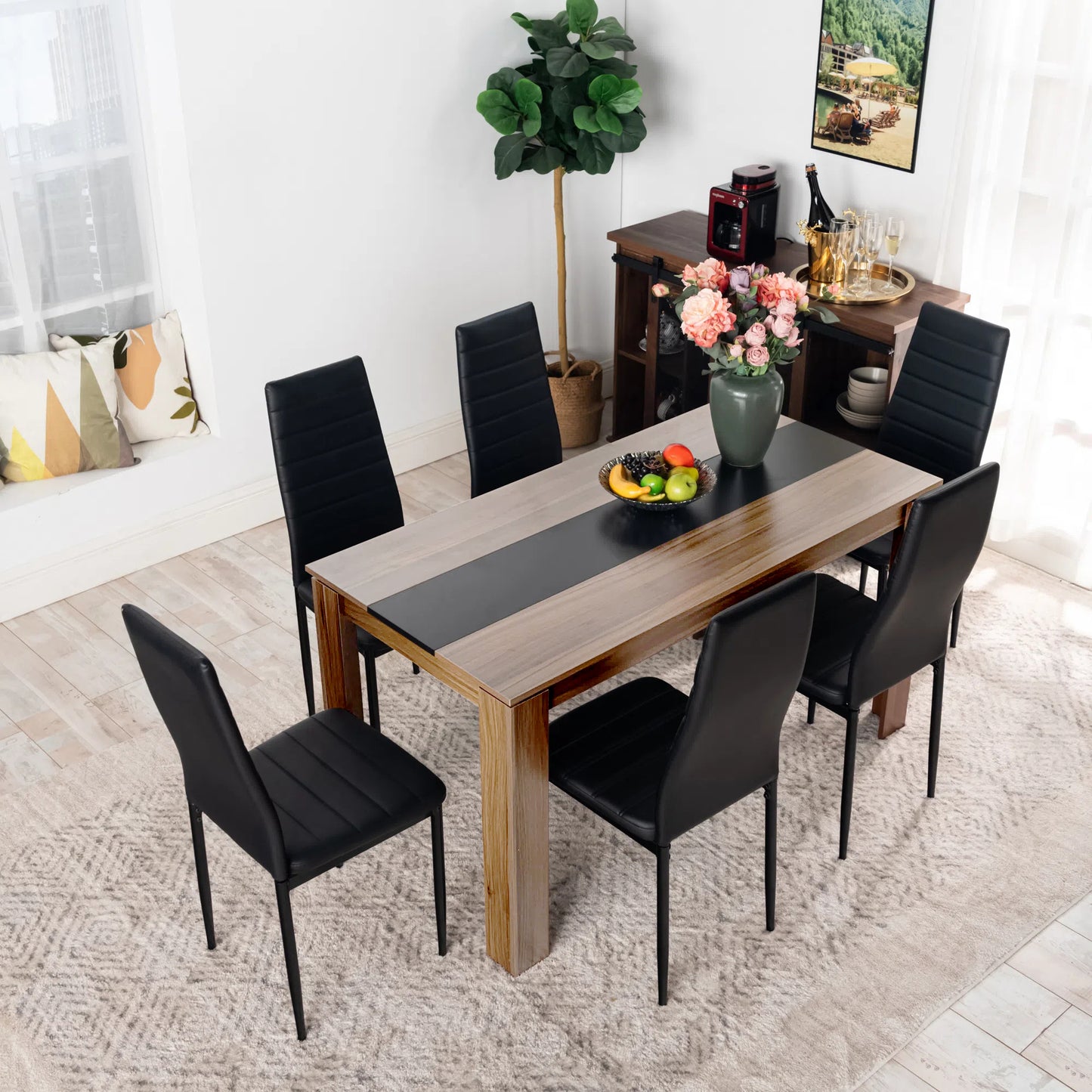 MCCOY Wooden Rectangular Dining Table with 140cm - Walnut