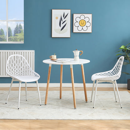 MILAN  Metal Side Chair Set of 4/6 - White