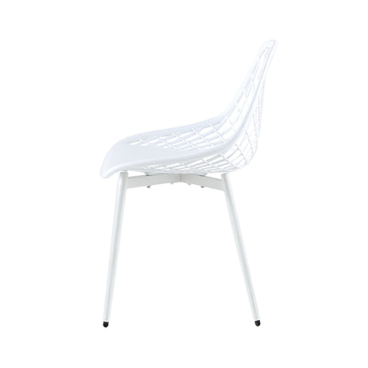 MILAN  Metal Side Chair Set of 4/6 - White