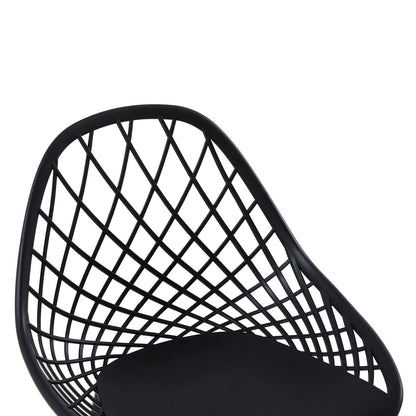 MILAN  Metal Side Chair (Set of 6) - Black/White/Gray