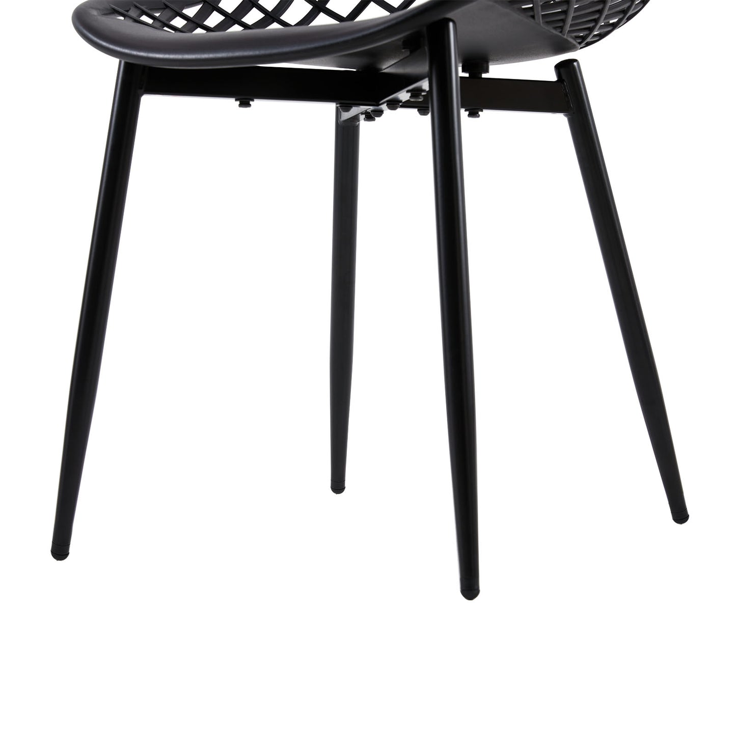 MILAN  Metal Side Chair (Set of 4) - Black/Gray/White