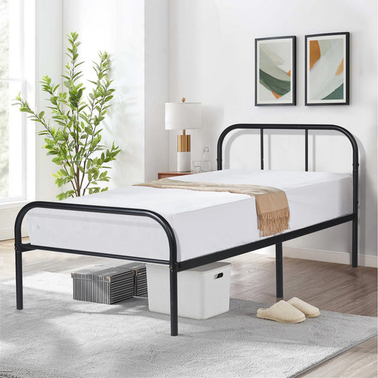 MILO Metal Bed 90x190 cm Set of 2 - Black