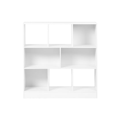 Bookcase Freestanding Storage Unit, 8 Open Compartments-Cloud White