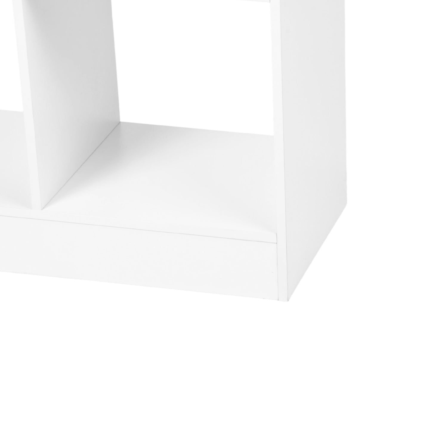 Bookcase Freestanding Storage Unit, 8 Open Compartments-Cloud White