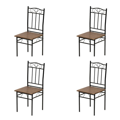 NORSEMAN Dining Table with 4/6 Chairs - 137*77*75cm - Brown