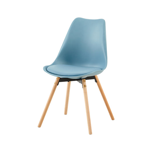 OATS Side Accent Chair Set of 4/6 – Light Gray Blue/Dark Gray Blue/Ice Cream Green