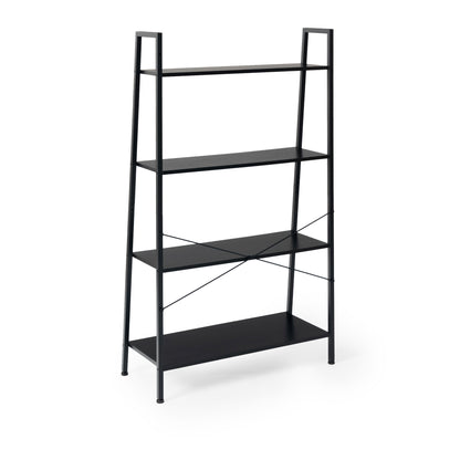 Garden Dining Shelves Rack 137cm Height with Iron Legs-Black - OLIVER